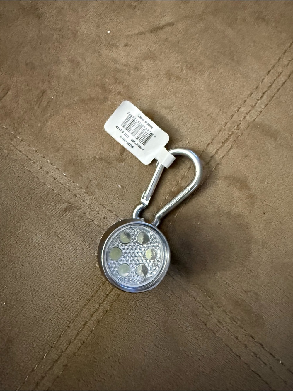 Silver Rhinestone Flashlight Keychain - Picture 2 of 3